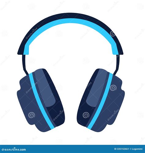Blue Black Headphones Vector Illustration, Blue Black Headset Clip Art ...