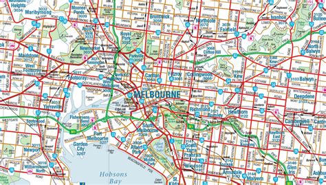 Melbourne and Region City and Suburbs Road Map - Hema