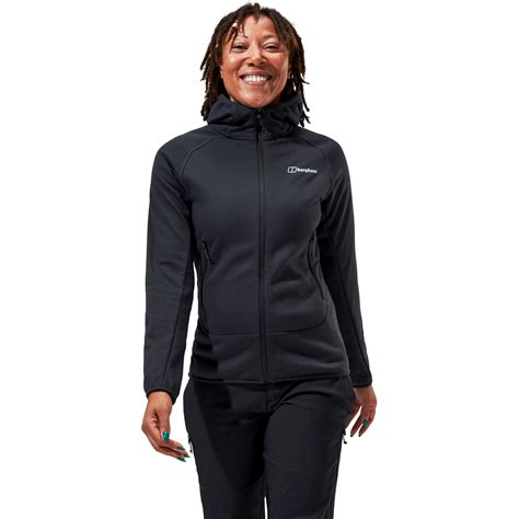 Berghaus Heuberg Hooded Polartec® Fleece Jacket Women - Jet Black/Grey ...