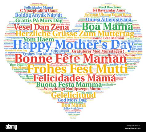 Happy Mother's day in different languages Stock Photo - Alamy