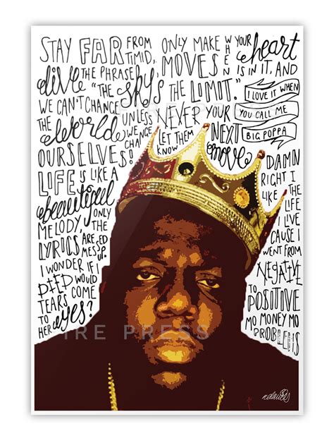 The Notorious B.I.G / Biggie Smalls Lyrics Poster | Fire Press ...