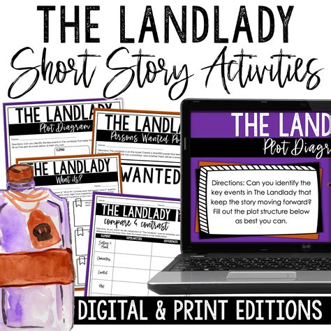 The Landlady by Roald Dahl Short Story Fun Activities & Escape Room Bundle - Hey Natayle