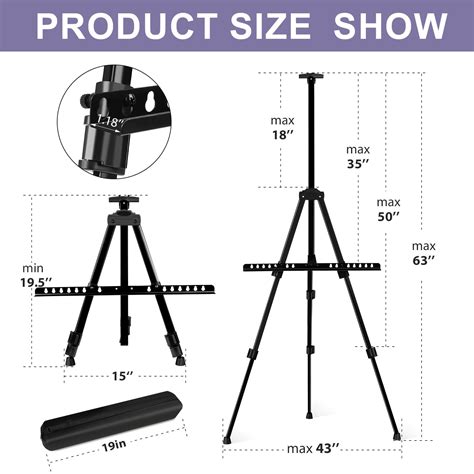 AROIC 4 Pack Painting Display Easel Stand Portable Adjustable Metal ...