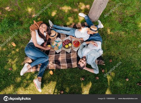 A Picture of Happy Family Picnic at the Beach in a Frame Stock ...