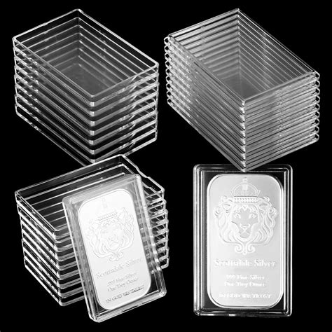 Roshtia 150 Pcs 1 oz Silver Bar Holder Silver Bar Case Acrylic Silver ...