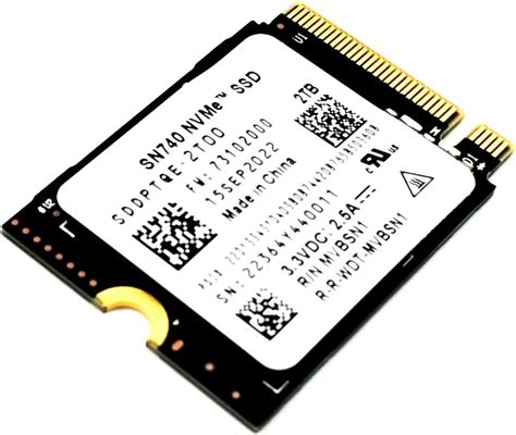 Buy Yassdwbn SN740 m.2 2230 SSD 2TB NVMe PCIe for Steam Deck Surface ...
