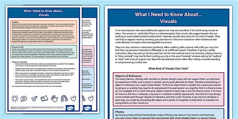 What I Need to Know About... Visuals
