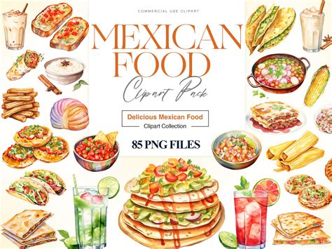 Mexican Food Clipart, Tacos, Nachos Clipart, Mexican Dishes - Clipartset
