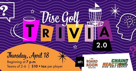 Board Room Trivia: DISC GOLF EDITION!, Board Room Game Cafe, Halifax ...