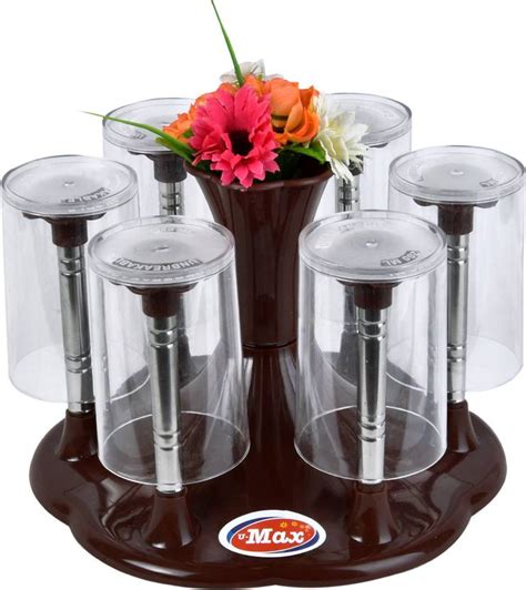 MAX Glass Stand Delux Brown Color Plastic Glass Holder Price in India ...