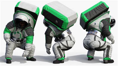 3D model Astronaut Wearing xEMU Working Pose | 3D Molier International