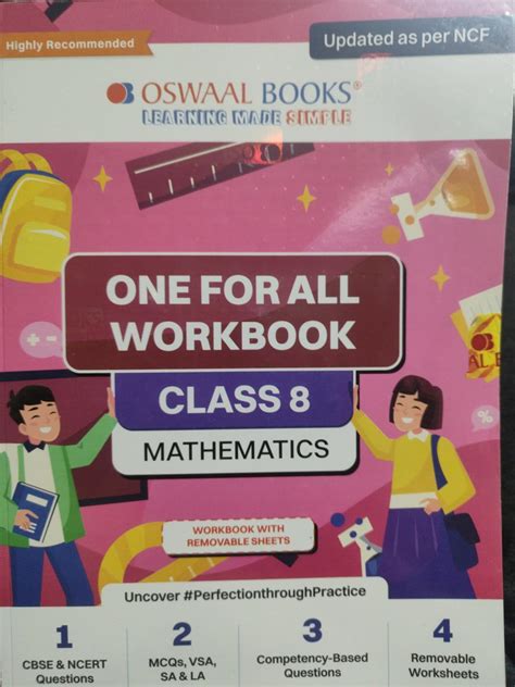 Oswaal NCERT & CBSE One For All Workbook | Mathematics | Class 8 ...