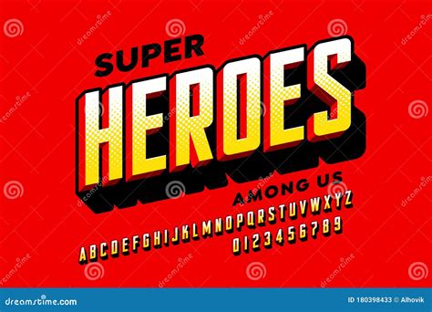 Super Hero Comics Font. Comic Graphic Typography, Funny Supers Heros ...