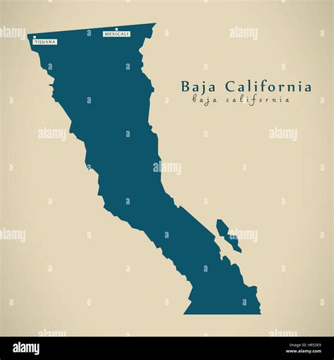 California mexico border map hi-res stock photography and images - Alamy