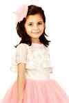Buy White Silk, Net, Layered Gown For Girls by Pinkcow Designs Pvt Ltd ...