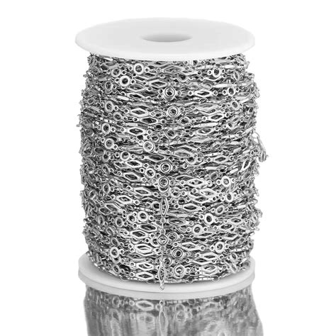 CN 268 Link handmade Silver Stainless steel chain - per feet - Anti ta ...