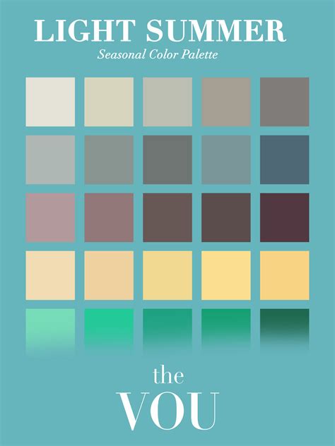 Light Summer Seasonal Colour Palette for Men - Downloadable • The VOU