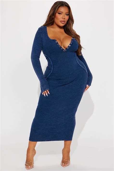 Plus Size Blue Dress