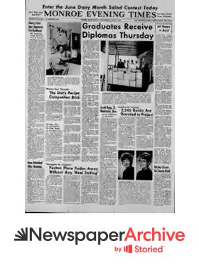 Monroe Evening Times Newspaper Archives, Jun 3, 1969, p. 1