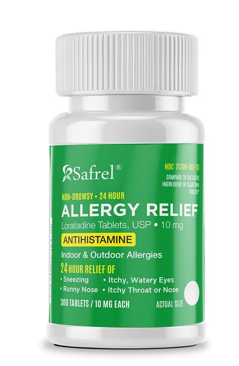 Buy Safrel Loratadine 10mg 300 s | Non-Drowsy 24 Hour y Medicine ...
