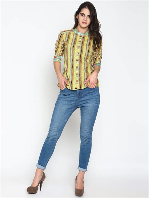 Yellow Printed Shirt | Untung