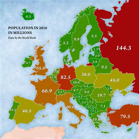 Europe Population Density Map