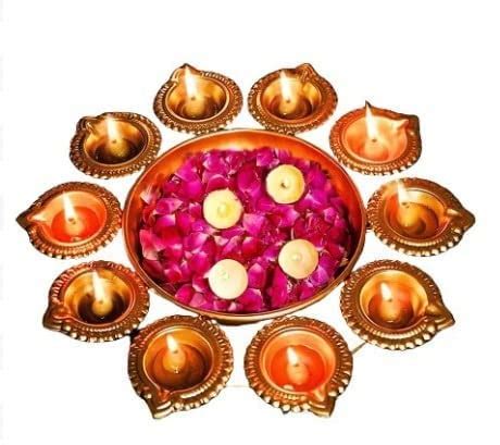 Buy R R IMPEX ™ Beautiful Handcrafted Diya Urli Bowl for Diwali ...