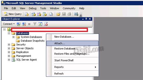 Image result for Attach a Database in SQL Server