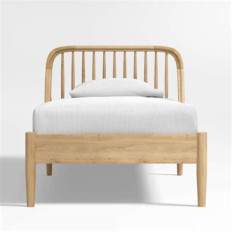 Bodie Oak Spindle Twin Bed | Crate and Barrel KSA