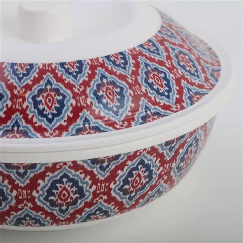 Buy Meadows Theme Melamine Printed Serving Bowl with Lid - 600ml from ...