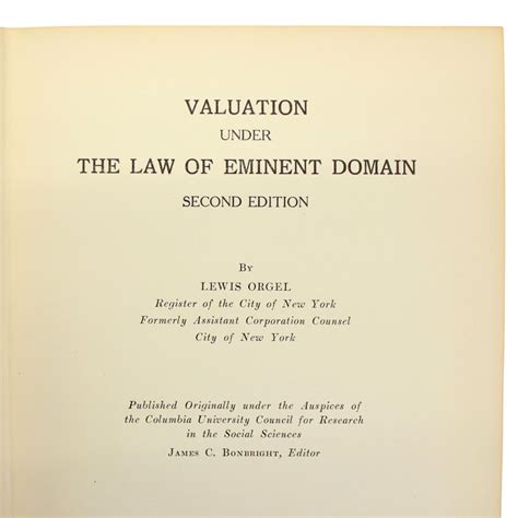 EMINENT DOMAIN LAW LAWYER VALUATION DAMAGES TABLE OF CASES ORGEL 2 Vol ...
