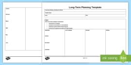 Short Term Planning Template - Twinkl Teaching Resource
