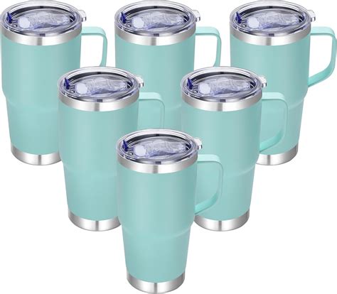 Amazon.com | Abbrevi 20 oz Stainless Steel Tumbler with Handle Bulk ...