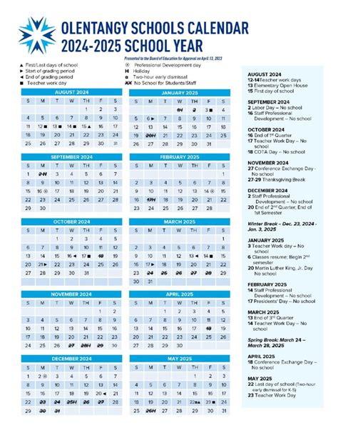Olentangy Local School District Calendar 2025-2026 in PDF - School ...