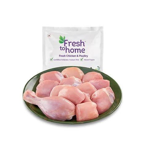 FreshToHome Premium Chicken | Curry Cut | 450g Pack | Skinless ...