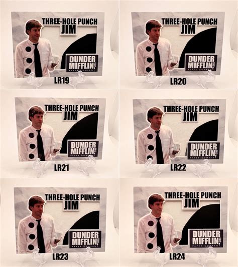 Jim Halpert the Office Dunder Mifflin Custom Patch Card Art Three Hole ...