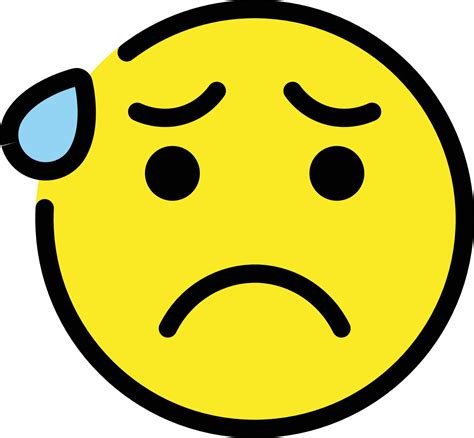 anxious face with sweat Illustration Vector 22974456 Vector Art at Vecteezy