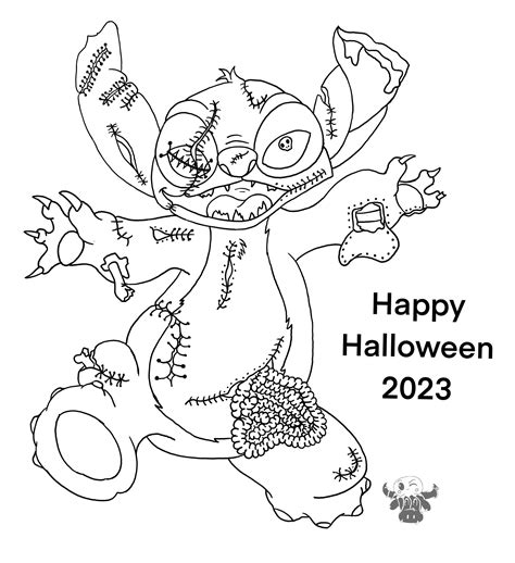 Halloween Coloring Pages Stitch