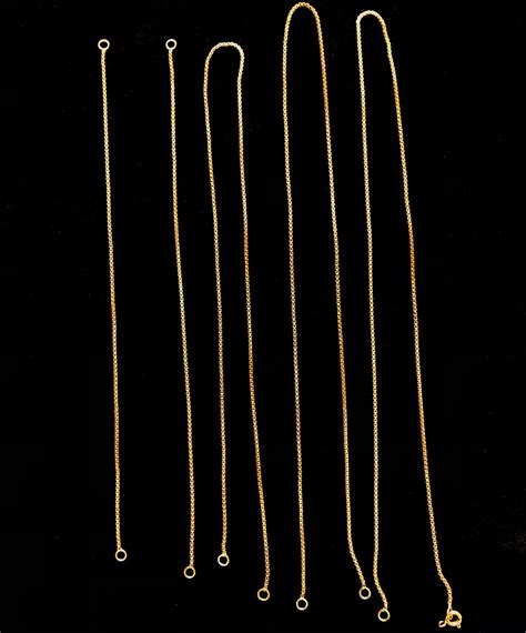 Buy Solid 18kgold Box Chain Necklace, Gold Necklace/ Choker for Women ...
