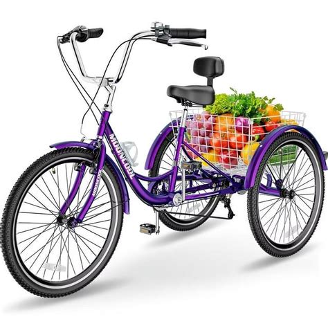 Adult Tricycles, 7 Speed Adult Trikes 24/26 inch 3 Wheel Bikes, Cruise ...
