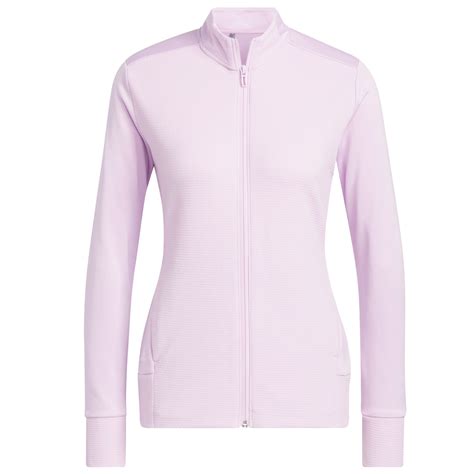 adidas Textured Full Zip Ladies Golf Jacket Bliss Lilac | Scottsdale Golf