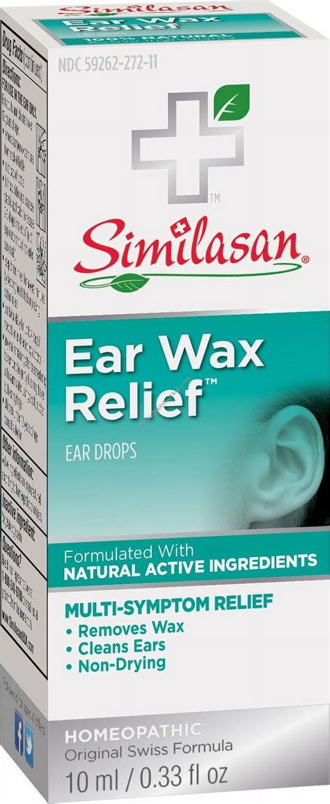 Similasan Ear Wax Relief Multi-Symptom Drops Swiss Formula, 0.33 oz, 2 ...