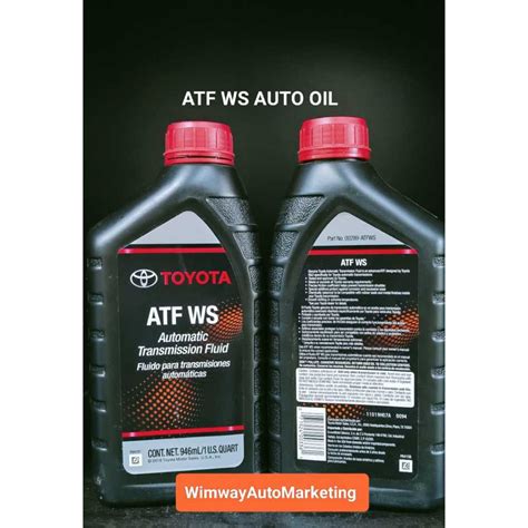 TOYOTA AUTOMATIC TRANSMISSION FLUID WS ATF WS FLUID [00289-ATFWS] [946ML] | Shopee Malaysia