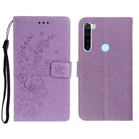 Cell Phone Cases for Redmi Note 8 Pro Plum Blossom Pattern Left and ...