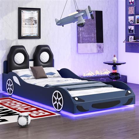 Bellemave Wood Race Car Bed Twin Size, Kids Race Car Bed with India | Ubuy