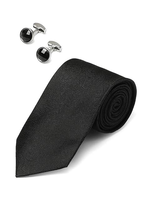 Buy Satya Paul Black Silk Printed Tie Cufflink Set for Men at Amazon.in