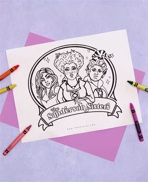 Free Hocus Pocus Sanderson Sisters Coloring Page - Persia Lou