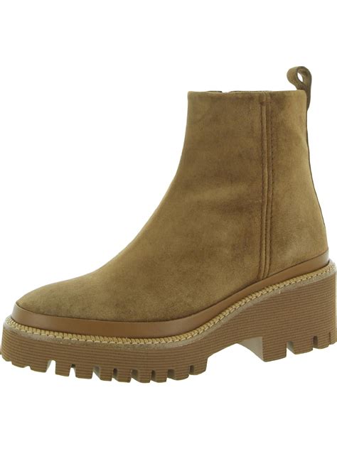 Steve Madden Womens Stetson Suede Lug Sole Ankle Boots - Walmart.com