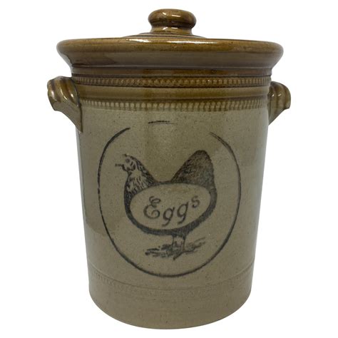 Antique Pickled Egg Crock with Lid at 1stDibs | antique crock with lid ...