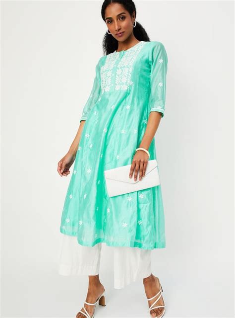 Buy Women Embroidered A-Line Kurta Online at just Rs. 1499.0 ...